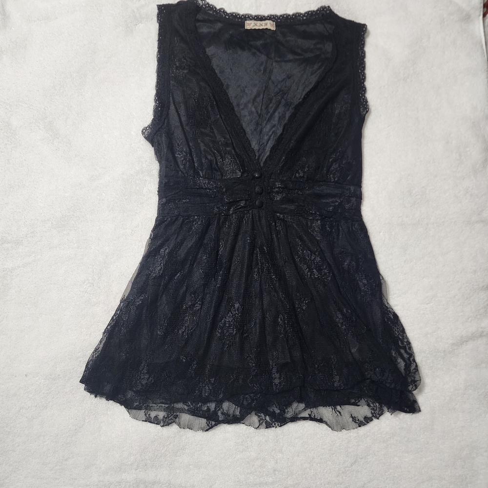 Elegant Black Lace Blouse